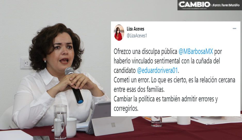 Después de 13 horas, Liza Aceves reconoce su epicfail: ofrezco una disculpa a Barbosa y Charito