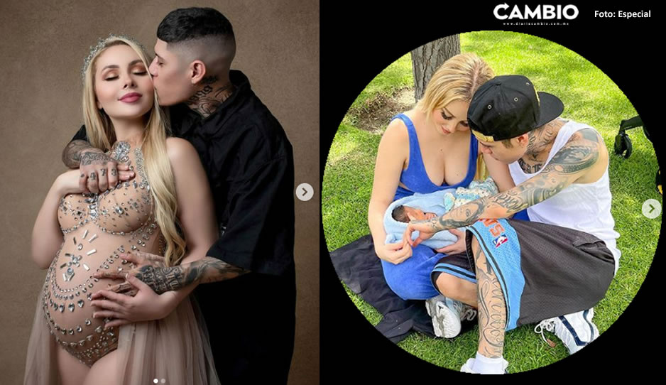 ¡Felicidades! Santa Fe Klan y su novia comparten las primeras FOTOS con su bebito