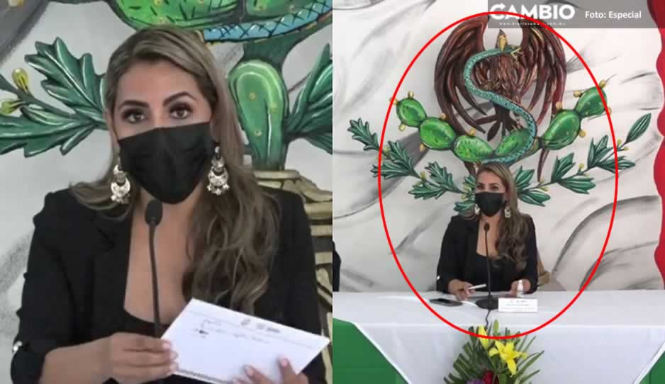 Evelyn Salgado modifica la bandera de México y le agrega una &quot;S&quot; por su apellido