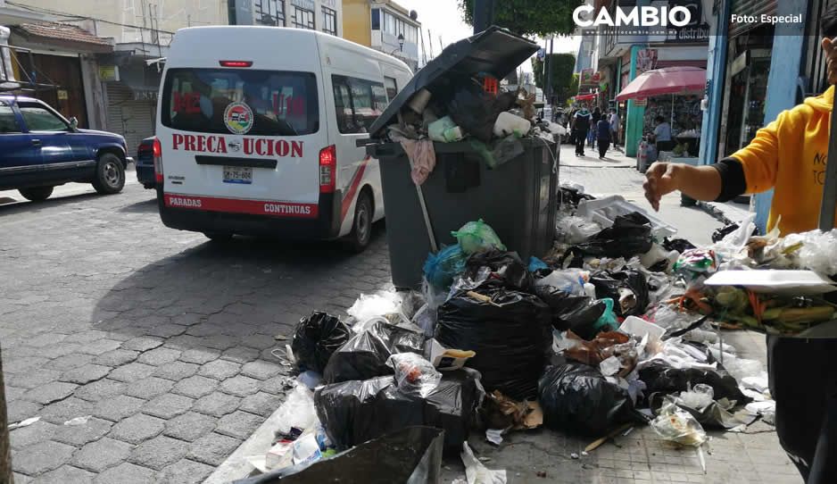 ¡Qué asco! Las calles de Tehuacán entre más de 700 toneladas de basura por tercera vez en el año (FOTOS Y VIDEO)