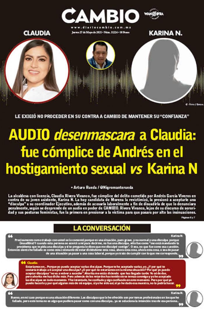 AUDIO desenmascara a Claudia: fue cómplice de Andrés en el hostigamiento sexual vs Karina N