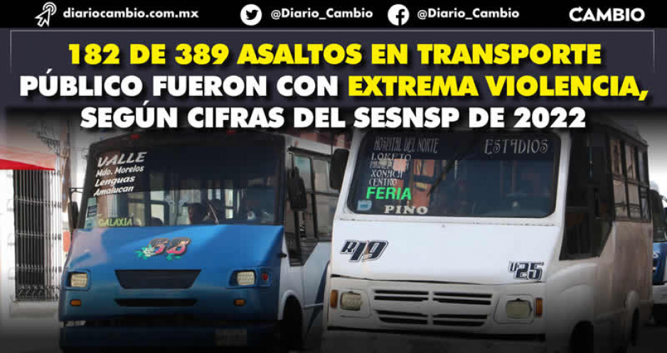 En octubre se denunciaron 47 asaltos en el transporte público; van 389 en el año