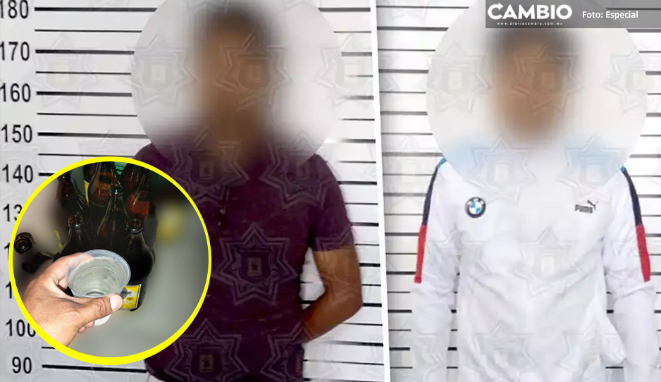 Detienen a poblanos que vendían cartones de cerveza rellenos de fabuloso en Tlaxcala