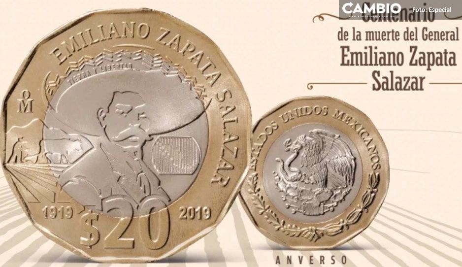 Así es la nueva moneda de 20 pesos con Emiliano Zapata