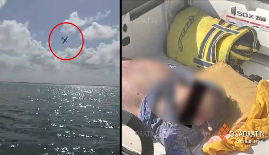 FUERTES IMÁGENES: Se desploma avioneta en Cancún frente a la Zona Hotelera