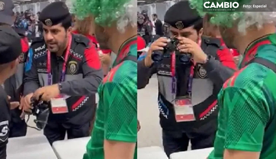 ¡No entienden! Sorprenden a mexicano que intentó ingresar alcohol al estadio en cantimplora (VIDEO)