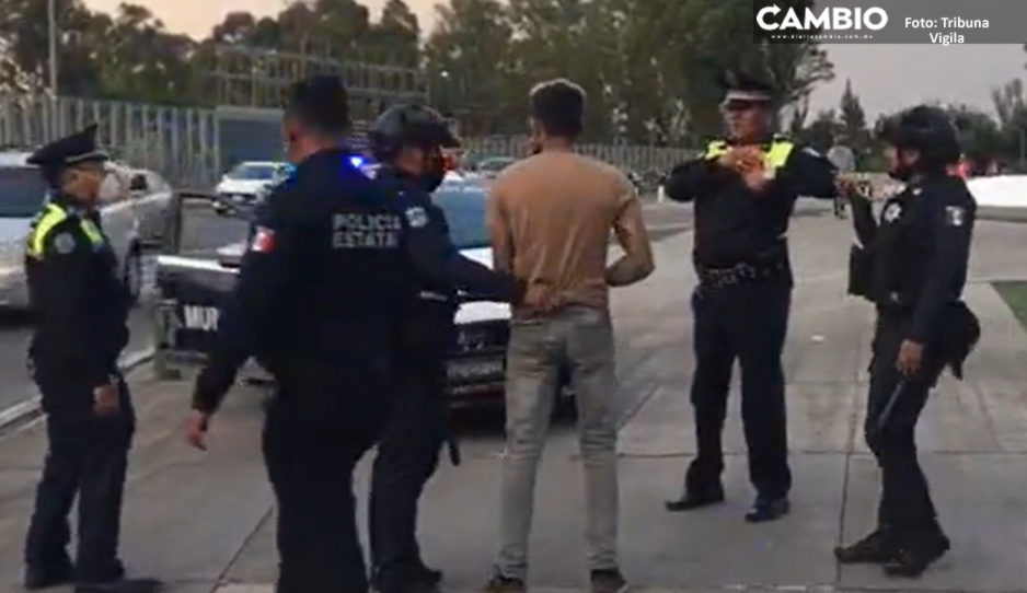 Ladrones llegan a la Feria de Puebla: asaltan microbús en Los Fuertes (VIDEO)