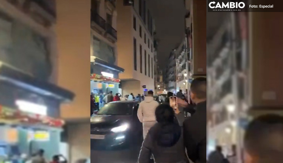 ¡No dejan celebrar! Le roban el celular a mujer que grababa festejos de aficionados de Marruecos (VIDEO)