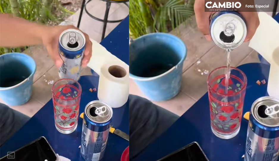 ¡Qué robo! Compran cerveza Corona Light y las latas traían agua mineral (VIDEO)