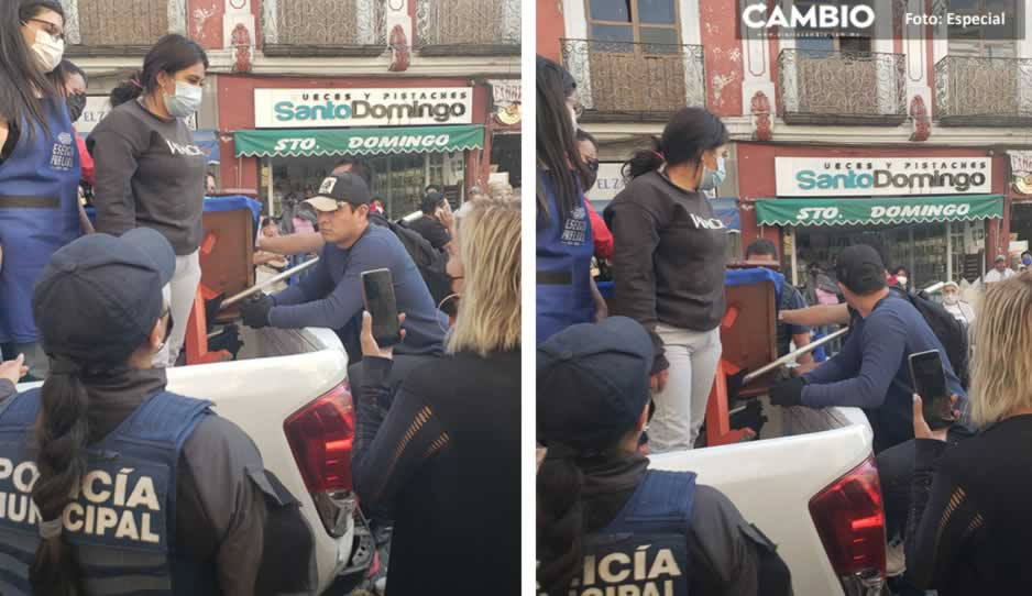 ¡Abusivos! Gobierno de Lalo clausura restaurante ‘Esencia Poblana’ y se lleva hasta las mesas