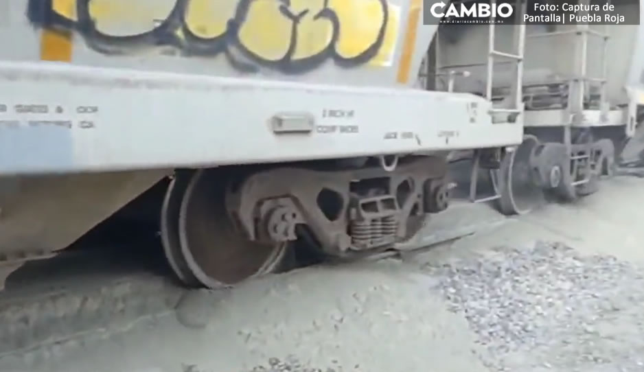 VIDEO: Saqueadores de trenes se roban toneladas de cemento en San Pablo Xochimehuacan