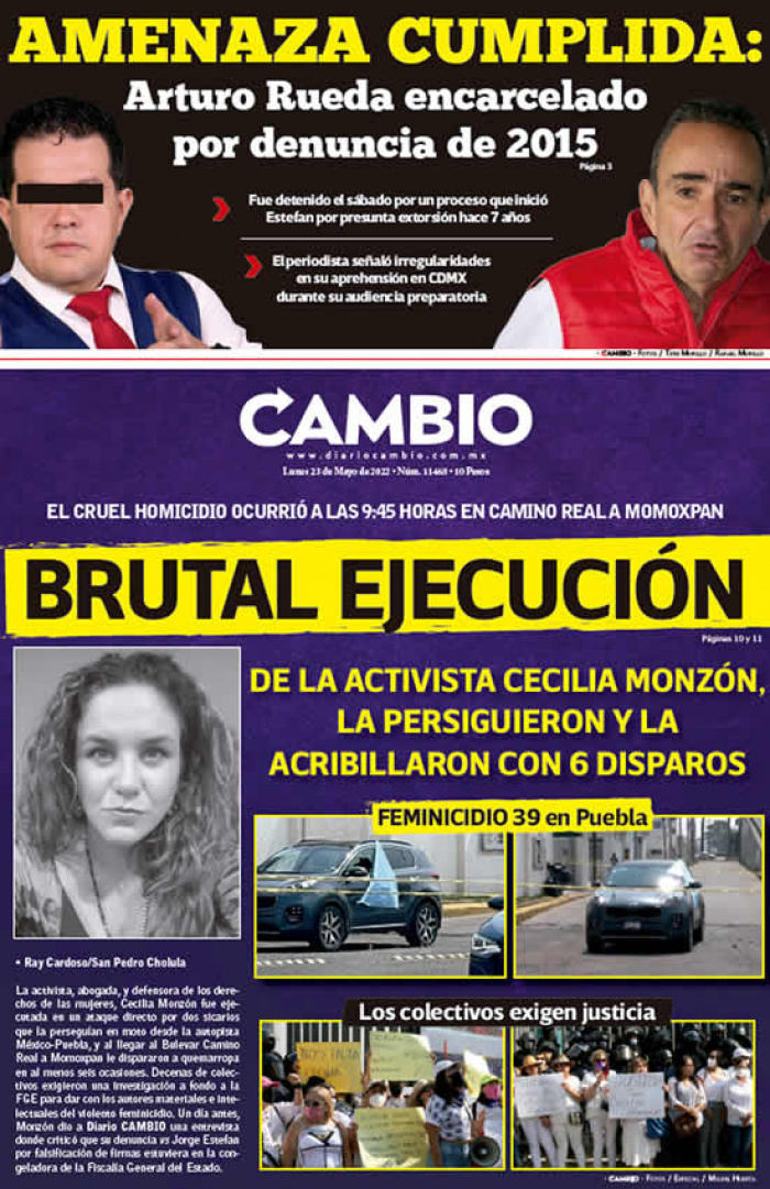 BRUTAL EJECUCIÓN DE LA ACTIVISTA CECILIA MONZÓN, LA PERSIGUIERON Y LA ACRIBILLARON CON 6 DISPAROS