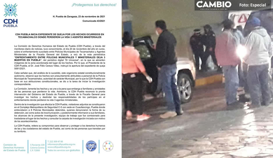 CDH investiga si existió abuso de autoridad en el caso de Tecamachalco