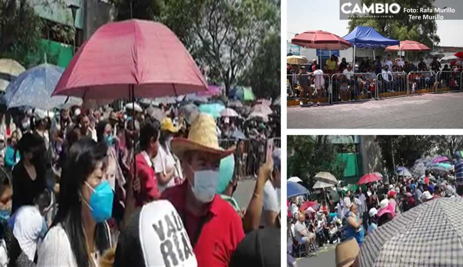 ¡Adiós encierro! Poblanos eufóricos rompen área acordonada para ver el Desfile 5 de Mayo (VIDEO)