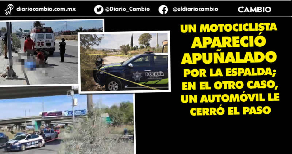 Mueren dos motociclistas: uno voló de un puente del Periférico, otro fue asesinado en Santa Lucía