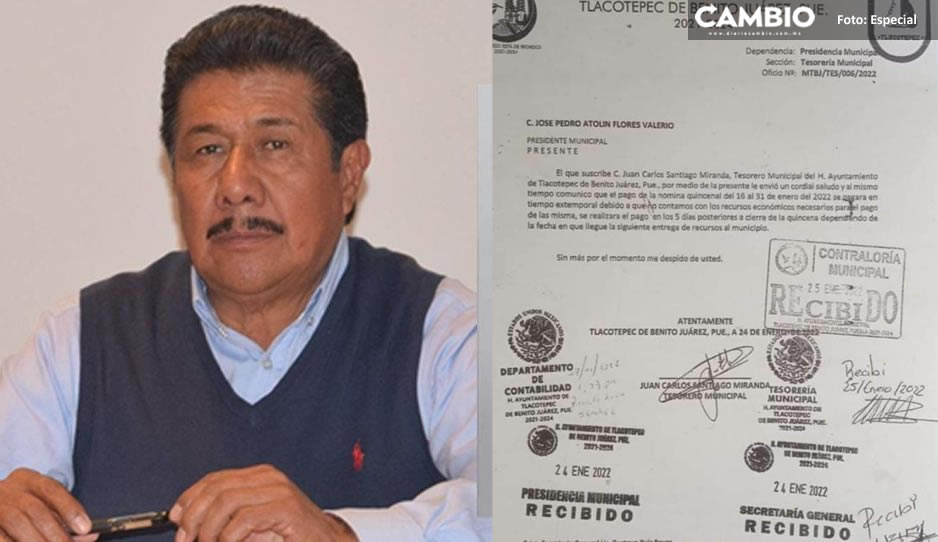 A 100 días del gobierno de Pedro Flores en Tlacotepec, se queda sin dinero y retrasa pago de nominas