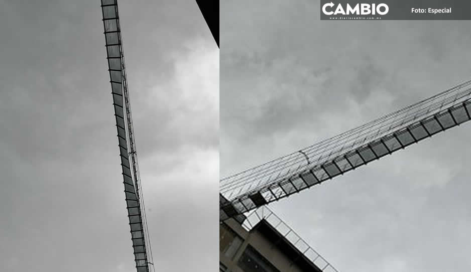 Caída de cristales del Sky Bridge de Angelópolis pudo provocar la muerte de algún turista: Salvatori