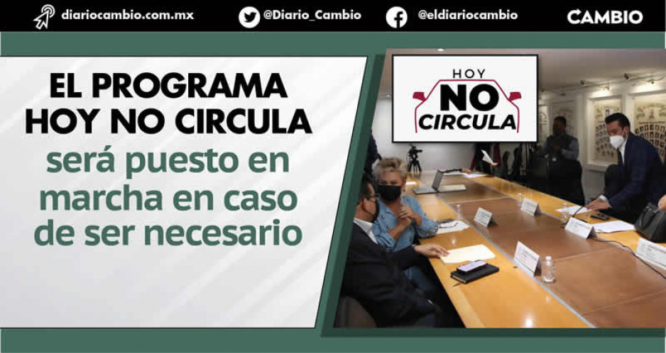 Comisiones del Congreso pretenden dar facultades a  autoridades de Smadsot para aplicar Hoy No Circula
