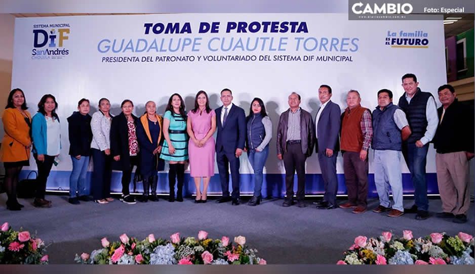 Lupita Cuautle toma protesta como presidenta del DIF en San Andrés Cholula