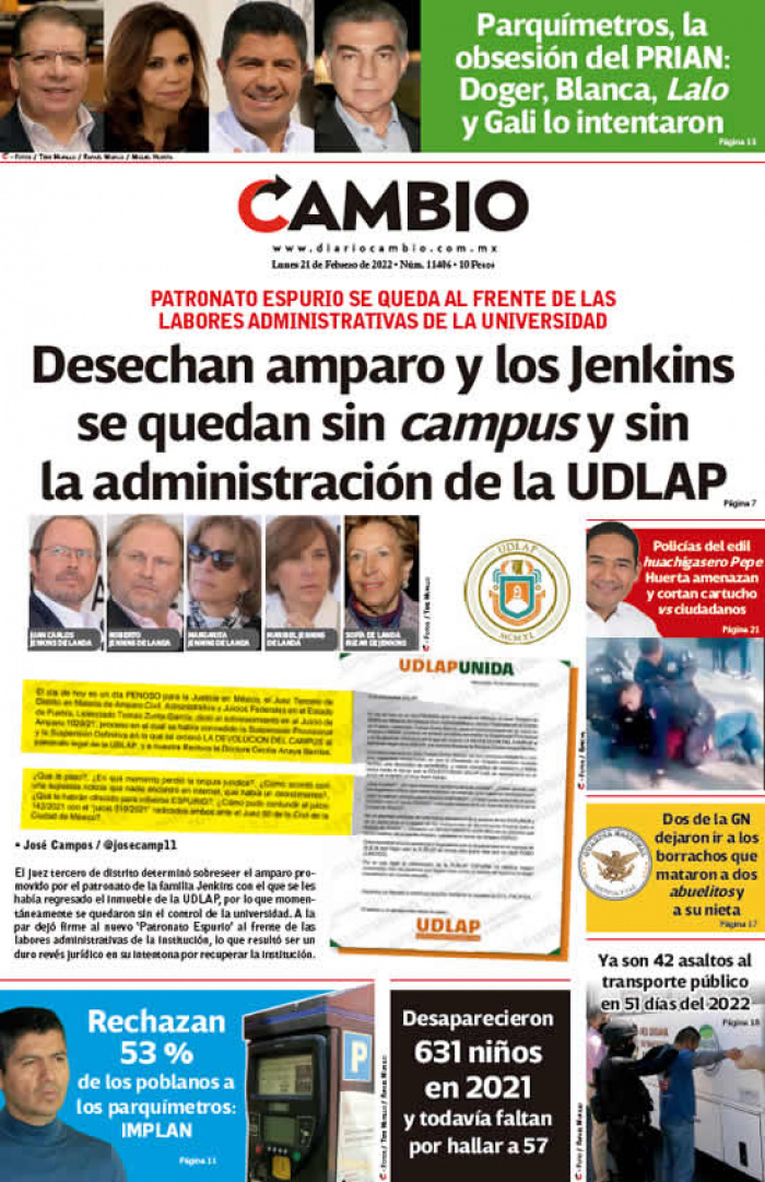 Desechan amparo y los Jenkins se quedan sin campus y sin la administración de la UDLAP