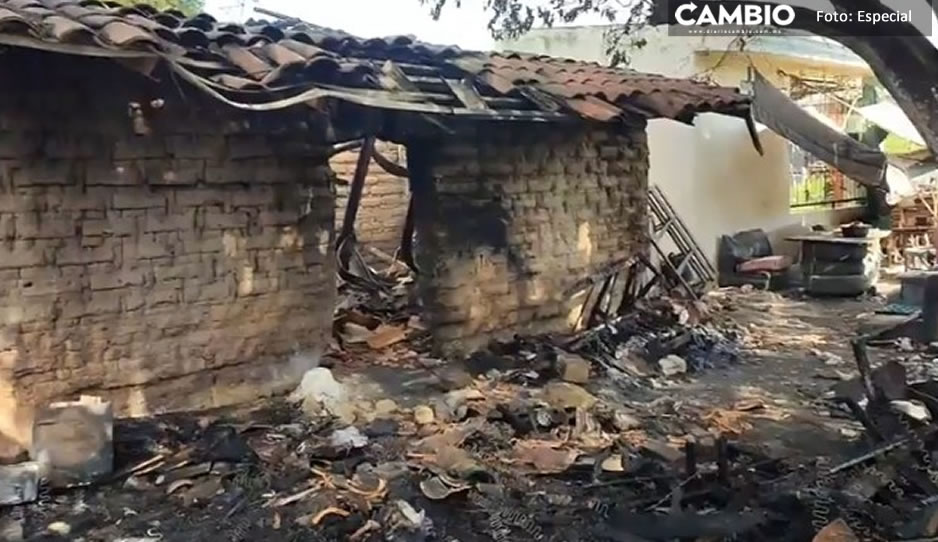 Juntos hasta la muerte: Mueren dos abuelitos calcinados tras incendiarse su casa en Cuautlancingo