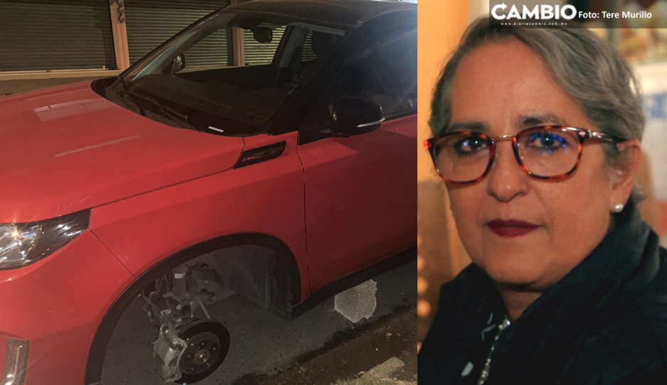 Dejan sin llantas y abren auto de ex secretaria de Gobernación de Claudia Rivera