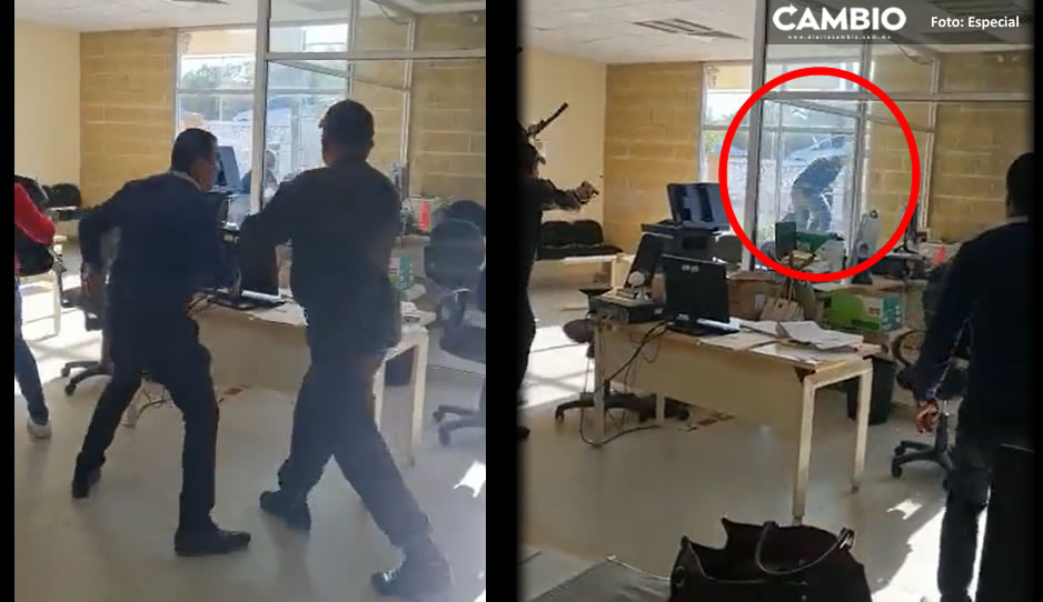 VIDEO: Delincuente esposado destroza ventana con una silla y logra escapar de juzgado
