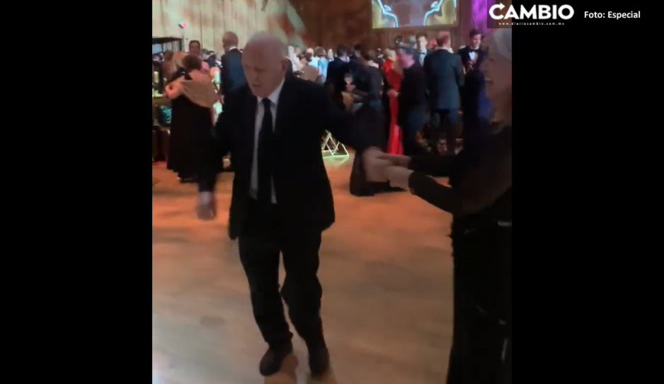 Anthony Hopkins rompe la pista de baile: le sale lo salsero en after de los Oscar (VIDEO)