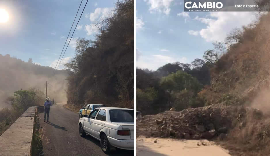 Se deslava cerro en Tochimilco y deja comunidades incomunicadas