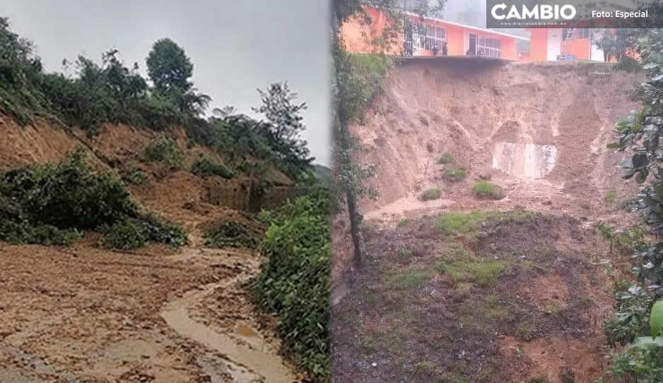 Gobierno de Puebla atenderá las reparaciones que causó un deslave en Eloxochitlan (VIDEO)