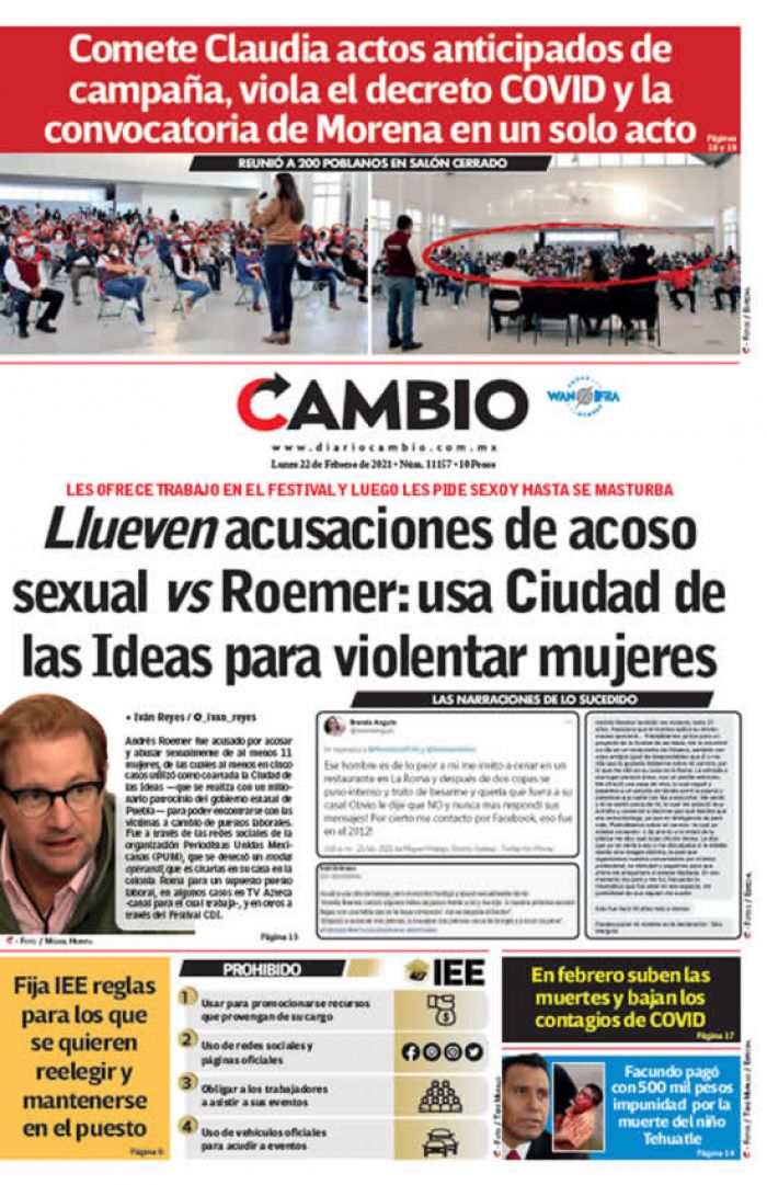 Llueven acusaciones de acoso sexual vs Roemer: usa Ciudad de las Ideas para violentar mujeres