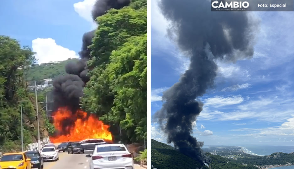 VIDEO: Explota pipa de combustible en plena avenida Escénica de Acapulco