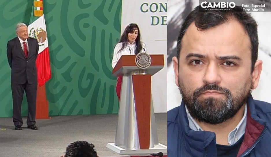 Esposa de René Sánchez Galindo, el ariete de AMLO en la mañanera vs medios y periodistas