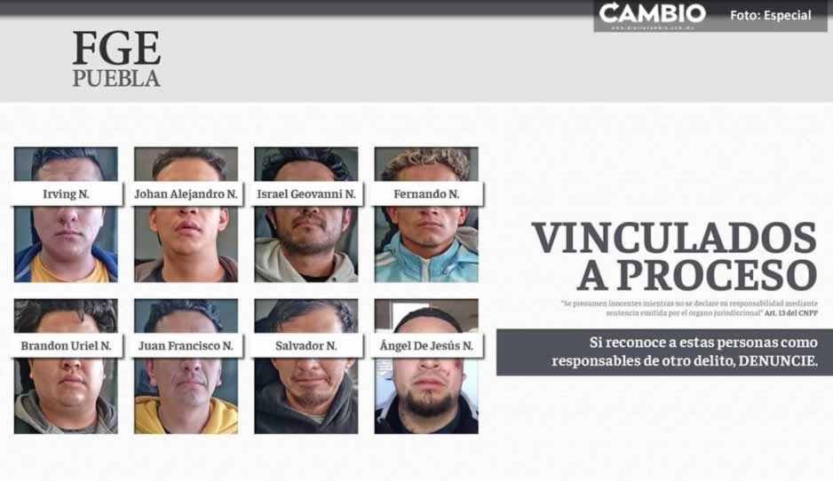 Fiscalía Puebla detuvo en Texmelucan a ocho presuntos integrantes del grupo delictivo del Loco Tellez