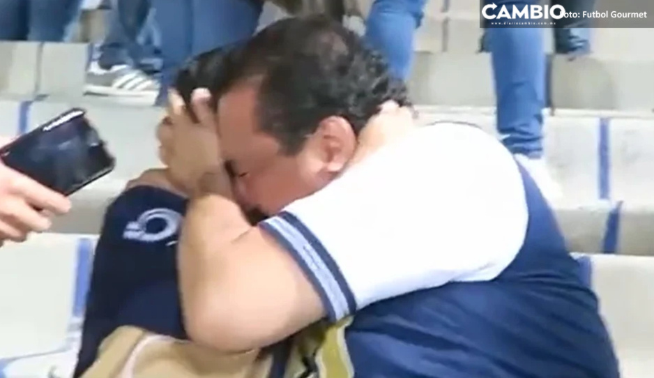 VIDEO: Abuelito y nieto aficionados a los Pumas lloran por derrota ante América