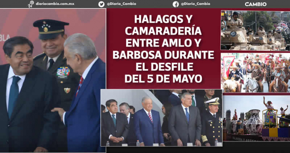 Un 5 de Mayo al estilo 4T: AMLO y Barbosa se unen en el patriotismo vs enemigos de México (FOTOS Y VIDEO)