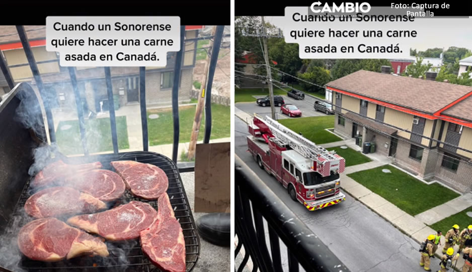 Mexicano hace carnita asada en su balcón y vecinos llaman a los bomberos en Canadá (VIDEO)