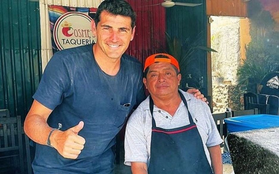 ¡Galáctico! Iker Casillas deja 800 pesos de propina y unos tenis en taquería de Quintana Roo