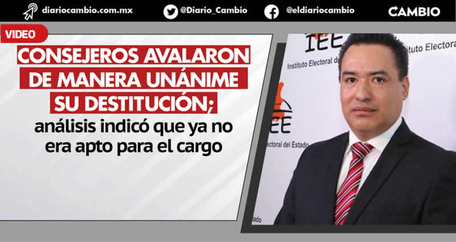 El Consejo General del IEE destituye a César Huerta como secretario ejecutivo