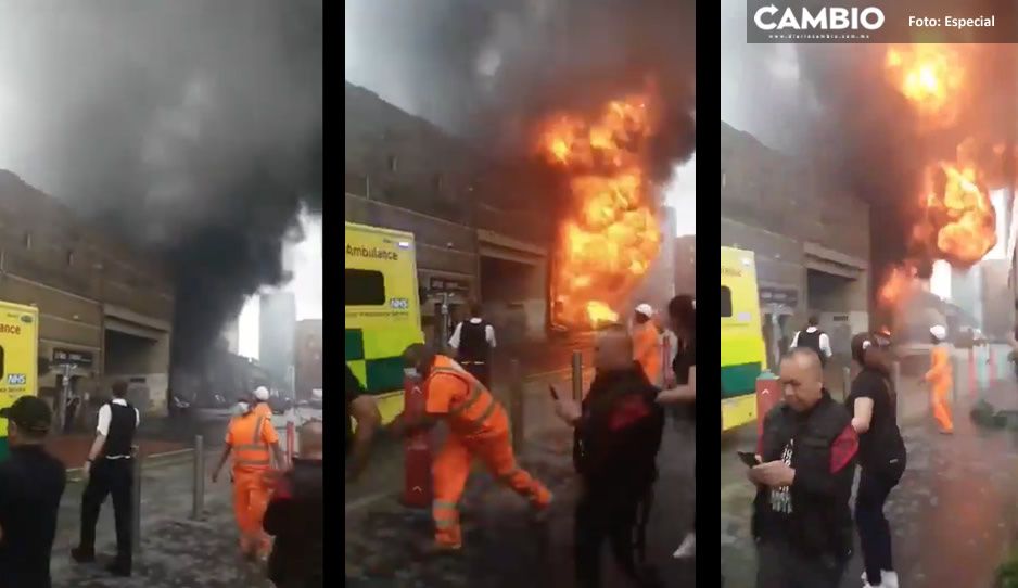 VIDEO: El impactante momento en que una estación de tren en Londres hace explosión