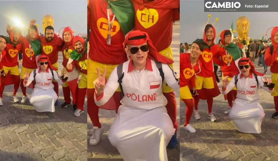 ¡No perdonan a nadie! Mexicanos alburean a joven polaco en Qatar 2022 (VIDEO)   