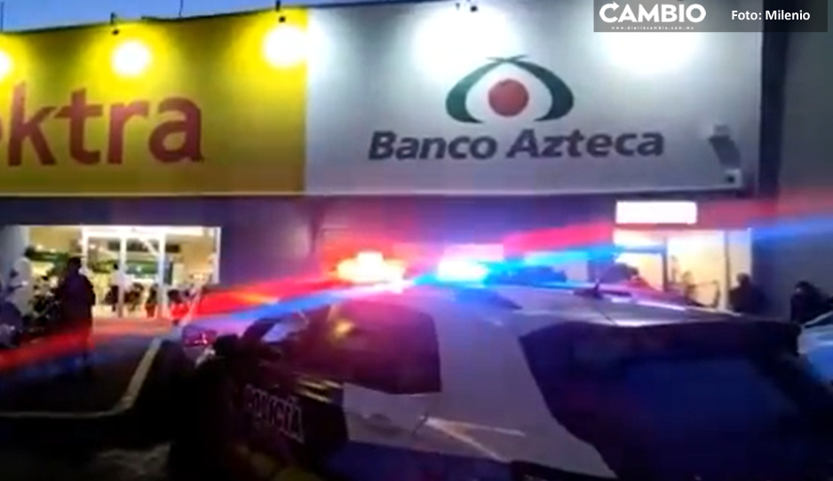 Atracan Banco Azteca cerca del Mercado Independencia (VIDEO)