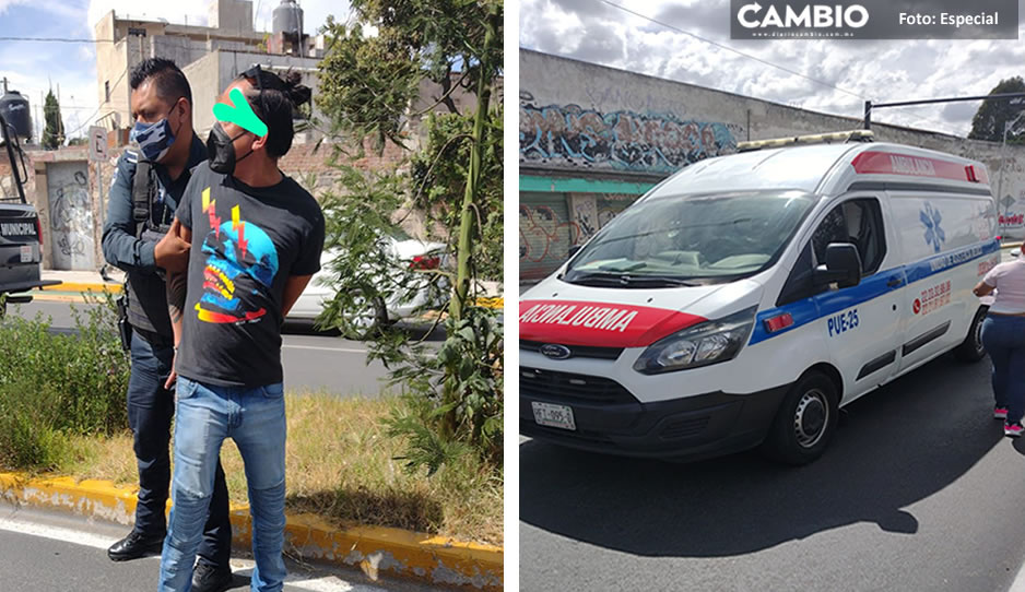 ¡Ni a los paramédicos respetan! Ladrón se roba ambulancia frente a hospital de Xonaca