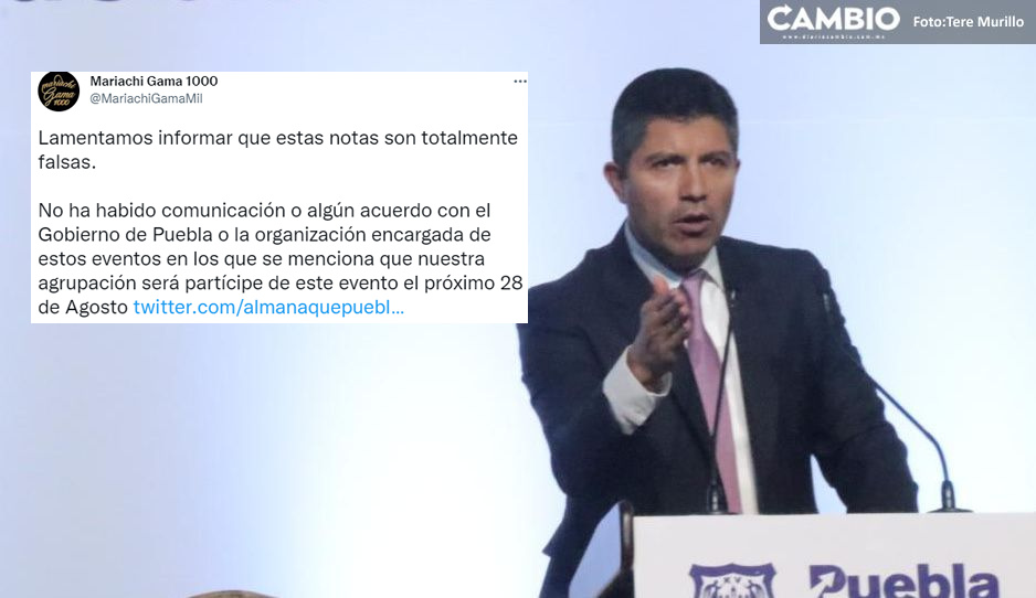 Mariachi Gama desmiente a Lalo: no hay acuerdo para presentarnos en Puebla el 28 de agosto