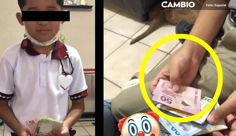 ¿¡Qué está pasando!? Niño regresa de la escuela con 500 pesos en su lonchera