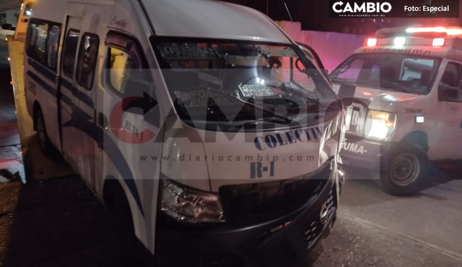 ¡Trágico accidente! Combi se queda sin frenos y choca vs casa; deja 12 lesionados en Teziutlán