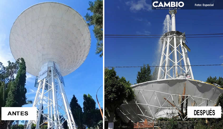 Rehabilitación del tanque elevado de agua que se desplomó en Texmelucan costó 2.3 millones