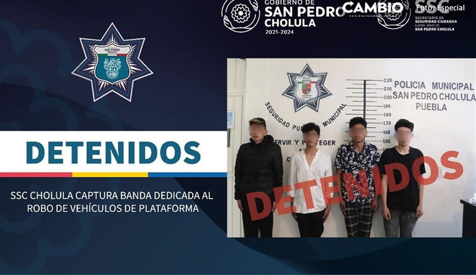 Policía municipal detiene a banda dedicada al robo de autos de plataforma en San Pedro