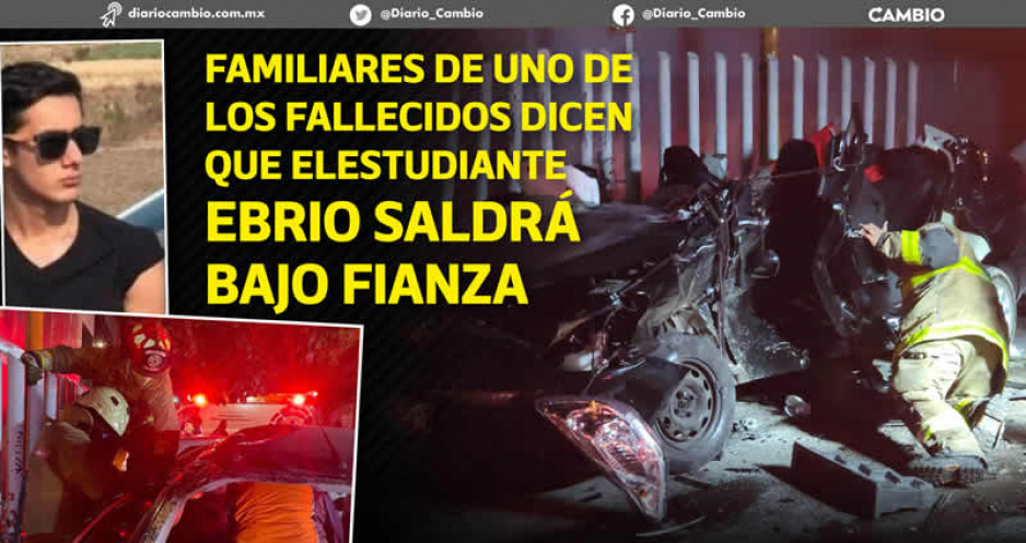 Junior ebrio de la UPAEP choca y mata a un conductor de Uber y a su pasajero (FOTOS Y VIDEO)