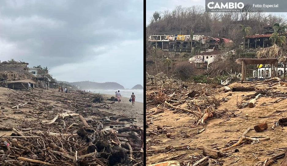 Devastadoras IMÁGENES que ha dejado el huracán Agatha en playas de Oaxaca